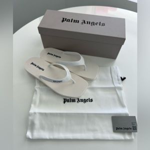 Palm Angels Thong Sandals New Size 40 White NWT